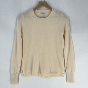 J. Crew Cream Cashmere Sweater Long Sleeve Crew Neck Soft Luxury Size XS